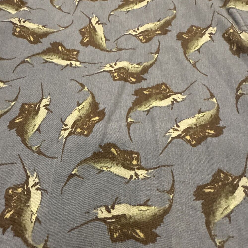 Vtg Columbia Button Up Shirt Mens XXL Sailfish Print Cotton‎ Outdoors Fishing - Picture 3 of 5